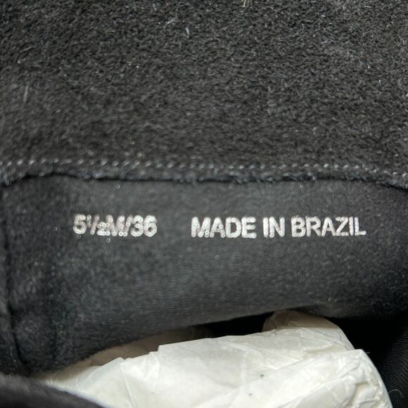 Lucky Brand Calypso Oiled Suede Tall Boots Over the Knee Black Women’s 5.5M NWB - Picture 7 of 9